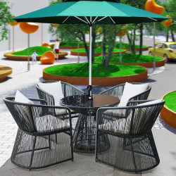 Outdoor Tables and Chairs, Courtyard, Open-Air Balcony, Rattan Chairs, Waterproof and Sun-Proof, Outdoor Leisure, Rattan Tables and Chairs with Umbrella Combination Outdoor Tables and Chairs, Courtyard, Open-Air Balcony, Rattan Chairs, Waterproof and Sun-Proof, Outdoor Leisure, Rattan Tables and Chairs with Umbrella Combination