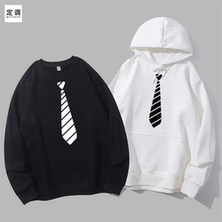 Fake tie with funny pattern, funny round neck sweatshirt hoodie diy Fake tie with funny pattern, funny round neck sweatshirt hoodie diy
