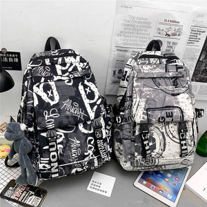 Schoolbag male junior high school student large capacity backpack elementary school student fourth, fifth and sixth grade graffiti backpack female casual travel bag 
Schoolbag male junior high school student large capacity backpack elementary school student fourth, fifth and sixth grade graffiti backpack female casual travel bag