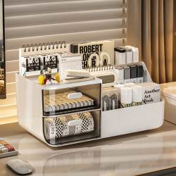 Desktop Storage Box Drawer-Type Student Dormitory Desk Multi-Functional Stationery Organizer Office Workstation Storage Rack Desktop Storage Box Drawer-Type Student Dormitory Desk Multi-Functional Stationery Organizer Office Workstation Storage Rack
