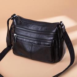 Genuine Leather Multi-Layer Bag for Women 2025 New Soft Leather Crossbody Bag Large Capacity Middle-Aged Women's Bag Gift for Mom Bag Genuine Leather Multi-Layer Bag for Women 2025 New Soft Leather Crossbody Bag Large Capacity Middle-Aged Women's Bag Gift for Mom Bag