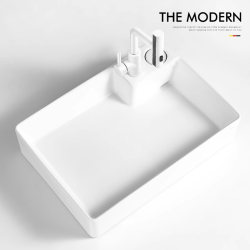 Balcony Washing Machine Countertop Basin with Rear Drainage, Single Washbasin, Bathroom Laundry Cabinet, Ceramic Washbasin, Square Large Size Balcony Washing Machine Countertop Basin with Rear Drainage, Single Washbasin, Bathroom Laundry Cabinet, Ceramic Washbasin, Square Large Size