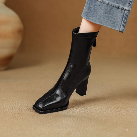 2025 new French retro square toe thick heel high heel boots for 2025, veterinary leather plus velvet thin boots fashion boots
2025 new French retro square toe thick heel high heel boots for 2025, veterinary leather plus velvet thin boots fashion boots