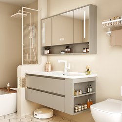 Cream Air Bathroom Cabinet Sanitary Toilet Ceramic Integrated Wash Table Face Wash Basin Side Toilet Cabinet Combination Cream Air Bathroom Cabinet Sanitary Toilet Ceramic Integrated Wash Table Face Wash Basin Side Toilet Cabinet Combination