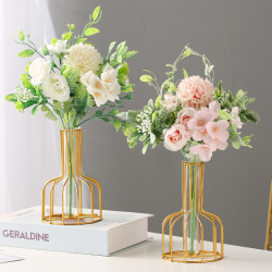 Nordic Creative Simple and Luxurious Hydroponic Small Vase Ornament ins Trendy Living Room Dried Flower Arrangement Dining Table Decoration Nordic Creative Simple and Luxurious Hydroponic Small Vase Ornament ins Trendy Living Room Dried Flower Arrangement Dining Table Decoration