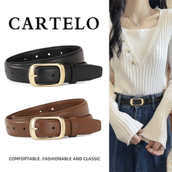 Women's Belt 2025 New Model, Suitable for Jeans, Genuine Leather Women's Belt, Fashionable and Versatile, Black Decorative Women's Belt Women's Belt 2025 New Model, Suitable for Jeans, Genuine Leather Women's Belt, Fashionable and Versatile, Black Decorative Women's Belt