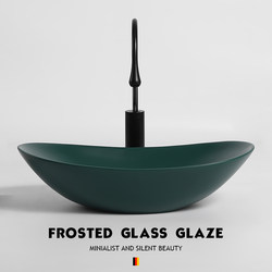 Nordic Countertop Basin Matte Dark Green Ceramic Wash Basin Creative Home Black Basin Bathroom Balcony Wash Basin Nordic Countertop Basin Matte Dark Green Ceramic Wash Basin Creative Home Black Basin Bathroom Balcony Wash Basin