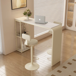Bar table for household simple rock slab high-leg table long table living room sofa balcony partition mini leisure bar table Bar table for household simple rock slab high-leg table long table living room sofa balcony partition mini leisure bar table