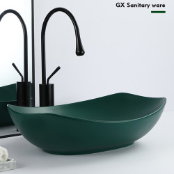 Scandinavian Countertop Washbasin Ceramic Washbasin Accessible Luxury Balcony Creative Special-Shaped Basin Dark Green Washbasin Scandinavian Countertop Washbasin Ceramic Washbasin Accessible Luxury Balcony Creative Special-Shaped Basin Dark Green Washbasin
