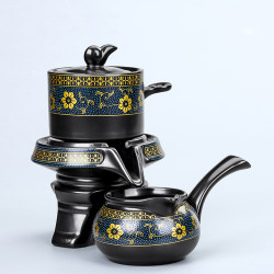 Ceramic Tea Brewing Tool, Chinese-Style Stone Grinder with Rotating Water Outlet, Automatic Household Set, Kung Fu Teapot, Tea Cup Accessories Ceramic Tea Brewing Tool, Chinese-Style Stone Grinder with Rotating Water Outlet, Automatic Household Set, Kung Fu Teapot, Tea Cup Accessories