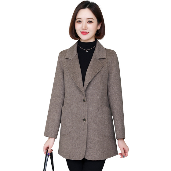 Karovia middle-aged women's double-sided wool cashmere coat mid-length mother autumn and winter wool wool jacket
Karovia middle-aged women's double-sided wool cashmere coat mid-length mother autumn and winter wool wool jacket