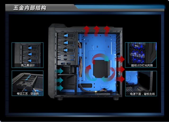 [pc机箱] 江浙沪皖包邮热卖传奇3 游戏电脑主机箱 usb3.