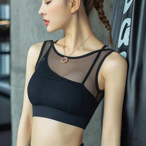 Sports underwear women's shock -proof running, anti -drooping gathers, no steel ring, chest mat, fixed fitness bra, yoga vest Sports underwear women's shock -proof running, anti -drooping gathers, no steel ring, chest mat, fixed fitness bra, yoga vest