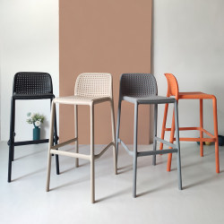 Nordic Designer Bar Stool, Modern Minimalist Light Luxury Plastic Bar Chair, Stackable Trendy Bar Stool for Outdoor Use Nordic Designer Bar Stool, Modern Minimalist Light Luxury Plastic Bar Chair, Stackable Trendy Bar Stool for Outdoor Use