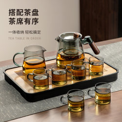 Baoxuan Glass Tea Set Suit For Home Accessible Luxury High-grade Teapot Tea Cup Office Suit 2025 New arrival Baoxuan Glass Tea Set Suit For Home Accessible Luxury High-grade Teapot Tea Cup Office Suit 2025 New arrival
