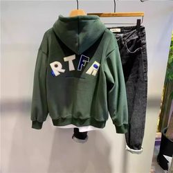 2023 Autumn and Winter Hooded Fleece-Lined Thickened Sweatshirt for Men, Embroidered, Warm, Loose, Casual, Versatile Base Shirt Top 2023 Autumn and Winter Hooded Fleece-Lined Thickened Sweatshirt for Men, Embroidered, Warm, Loose, Casual, Versatile Base Shirt Top