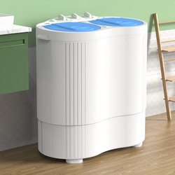 Xinjiang Free Shipping Direct Delivery Mini Washing Machine Semi-Automatic Double Cylinder Double Tub Washing and Drying Integrated Machine Spin Dryer Xinjiang Free Shipping Direct Delivery Mini Washing Machine Semi-Automatic Double Cylinder Double Tub Washing and Drying Integrated Machine Spin Dryer