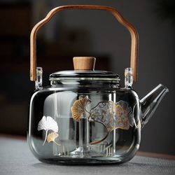Glass Teapot 2025 New Model for Home Use with Handle, High Temperature Resistant, Suitable for Open Flame and Electric Ceramic Stove, Water Boiling Kettle Set Glass Teapot 2025 New Model for Home Use with Handle, High Temperature Resistant, Suitable for Open Flame and Electric Ceramic Stove, Water Boiling Kettle Set