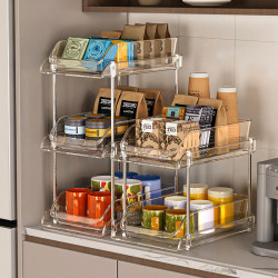 Cup Storage Rack, Dining Table Workstation, Water Bar Countertop, Drawer-Type Multi-Layer Snack Coffee Corner Tea Bag Storage Box Cup Storage Rack, Dining Table Workstation, Water Bar Countertop, Drawer-Type Multi-Layer Snack Coffee Corner Tea Bag Storage Box
