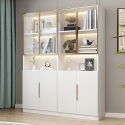 Pine Wood Board Light Luxury Bookcase with Dust-Proof Glass Door, Storage Cabinet, Display Cabinet, Wine Cabinet, Wall-Mounted Children's Toy Storage Pine Wood Board Light Luxury Bookcase with Dust-Proof Glass Door, Storage Cabinet, Display Cabinet, Wine Cabinet, Wall-Mounted Children's Toy Storage