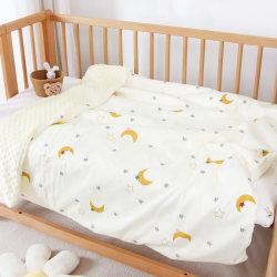 Baby Quilt Cover, Pure Cotton A-Grade Children's Blanket, Autumn and Winter Style, Baby Soothing Bean Velvet Quilt Cover, Removable and Washable Baby Quilt Cover, Pure Cotton A-Grade Children's Blanket, Autumn and Winter Style, Baby Soothing Bean Velvet Quilt Cover, Removable and Washable