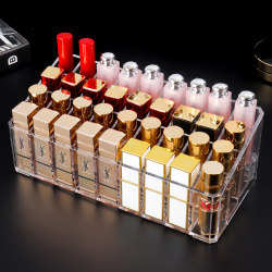 Internet Celebrity Lipstick Storage Box with Lid, Small Display Rack for Women, Multi-Compartment Storage Box for Cosmetics, Dust-Proof Lipstick Box Internet Celebrity Lipstick Storage Box with Lid, Small Display Rack for Women, Multi-Compartment Storage Box for Cosmetics, Dust-Proof Lipstick Box