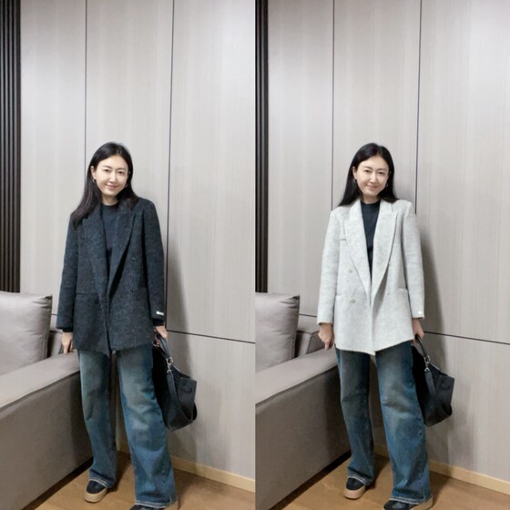 Lideen 9562 double-breasted lapel long-sleeved woolen jacket Lideen 9562 double-breasted lapel long-sleeved woolen jacket