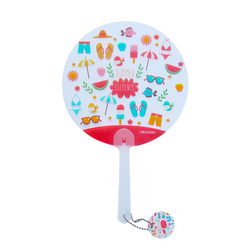 Cartoon cute mini folding plastic advertising small fan Cartoon cute mini folding plastic advertising small fan