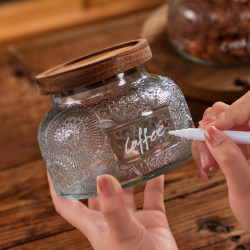 Retro Glass Sealed Jar Food-Grade Candy Jar Glass Bottle Storage Sugar Jar Honey Coffee Tea Storage Jar Retro Glass Sealed Jar Food-Grade Candy Jar Glass Bottle Storage Sugar Jar Honey Coffee Tea Storage Jar