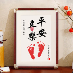 Baby handprints and footprints souvenir for one year and one month old Baby handprints and footprints souvenir for one year and one month old