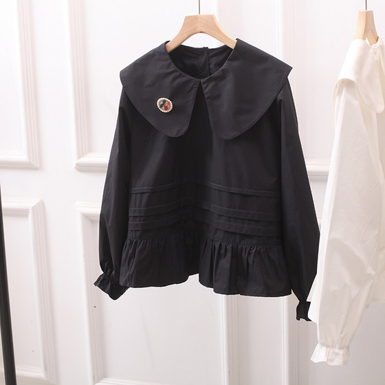 Japanese retro doll collar shirt for women with large size design niche French sweet age-reducing long-sleeved tops ruffled edges
Japanese retro doll collar shirt for women with large size design niche French sweet age-reducing long-sleeved tops ruffled edges