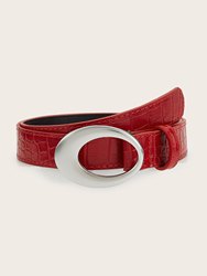 Red Belt for Women, Black Stone Pattern, European and American Fashion, Retro Y2K, High-End Belt to Match Jeans Red Belt for Women, Black Stone Pattern, European and American Fashion, Retro Y2K, High-End Belt to Match Jeans