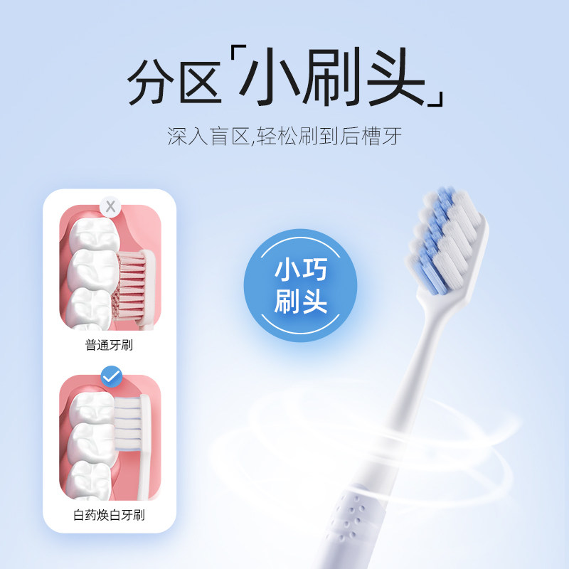 (한 조각 가져가세요) 운남 백약 칫솔 부드러운 강모 가정용 구강 청소 휴대용 성인 -