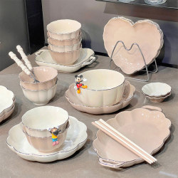 High-End Tableware Set 2025 New Model for Home Use, Cream-Style Rice Bowls, Chopsticks, Housewarming Bowls and Plates, Underglaze Color High-End Tableware Set 2025 New Model for Home Use, Cream-Style Rice Bowls, Chopsticks, Housewarming Bowls and Plates, Underglaze Color
