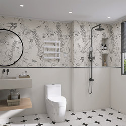 French Swallow Pattern Tiles, Retro Black and White Small Tiles, Bathroom Tiles, Kitchen Balcony Non-Slip Floor Tiles French Swallow Pattern Tiles, Retro Black and White Small Tiles, Bathroom Tiles, Kitchen Balcony Non-Slip Floor Tiles
