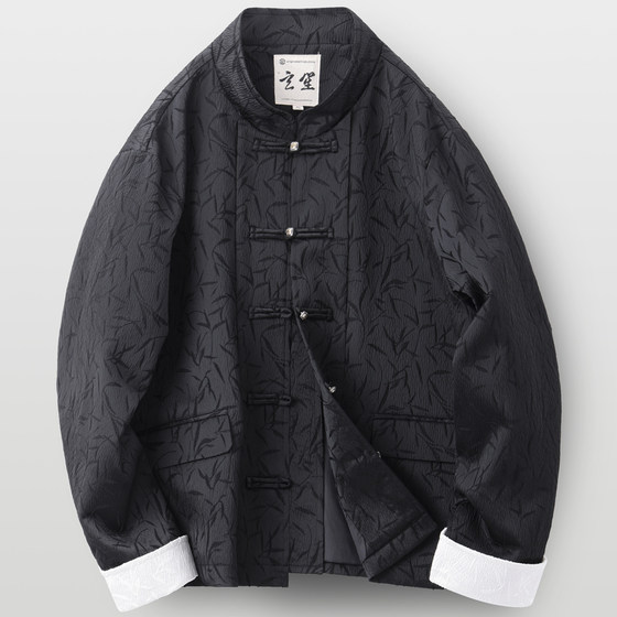 Spring and Autumn Chinese style men's Tang style jacket men's new Chinese style bamboo leaf jacquard stand collar jacket loose casual top
Spring and Autumn Chinese style men's Tang style jacket men's new Chinese style bamboo leaf jacquard stand collar jacket loose casual top