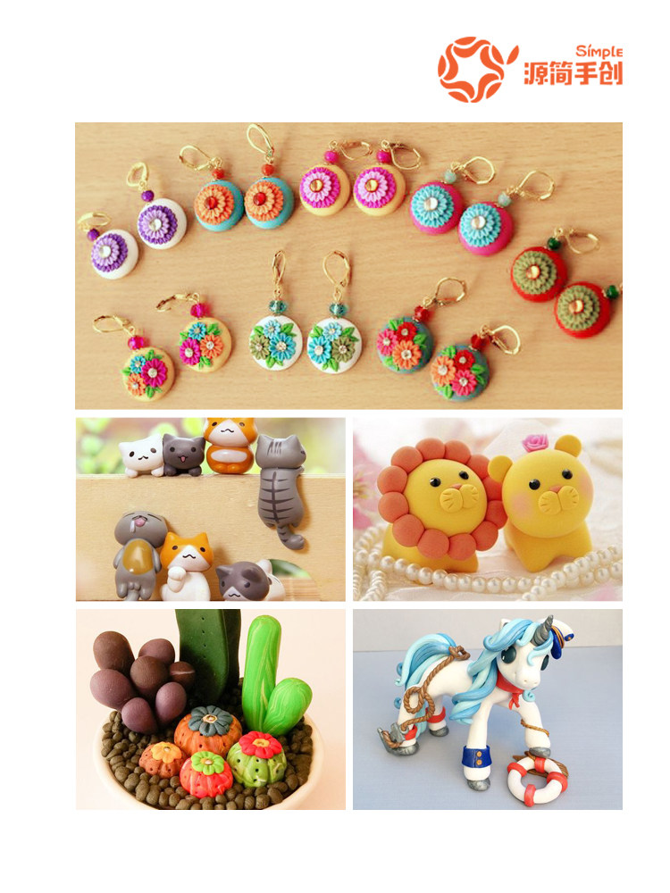 クレイクラフト飾り器　ハンドメイド品 Brocade ソフトクレイ 36色 DIY モデリングクレイ セット