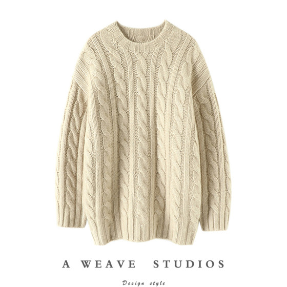 Qichao official authentic! Heavy thick thick stick needle 100% pure cashmere sweater for women's mid-length round-neck cashmere sweater 
Qichao official authentic! Heavy thick thick stick needle 100% pure cashmere sweater for women's mid-length round-neck cashmere sweater