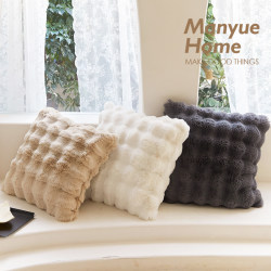 Manyuejia Lux Toca Internet Celebrity Fur Sofa Cushion Living Room Pillowcase Without Insert Solid Color Light Luxury Cushion Manyuejia Lux Toca Internet Celebrity Fur Sofa Cushion Living Room Pillowcase Without Insert Solid Color Light Luxury Cushion