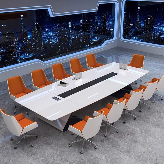 Painted conference table negotiation table simple modern furniture white medium and large long table conference room office desk chair combination
Painted conference table negotiation table simple modern furniture white medium and large long table conference room office desk chair combination