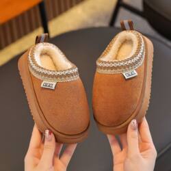 Parent-child winter ethnic style cotton slippers Parent-child winter ethnic style cotton slippers