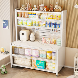 Baby Feeding Table Storage Cabinet Baby Supplies Storage Rack Floor Multi-Layer Multi-Function Large Capacity Storage Storage Cabinet Baby Feeding Table Storage Cabinet Baby Supplies Storage Rack Floor Multi-Layer Multi-Function Large Capacity Storage Storage Cabinet