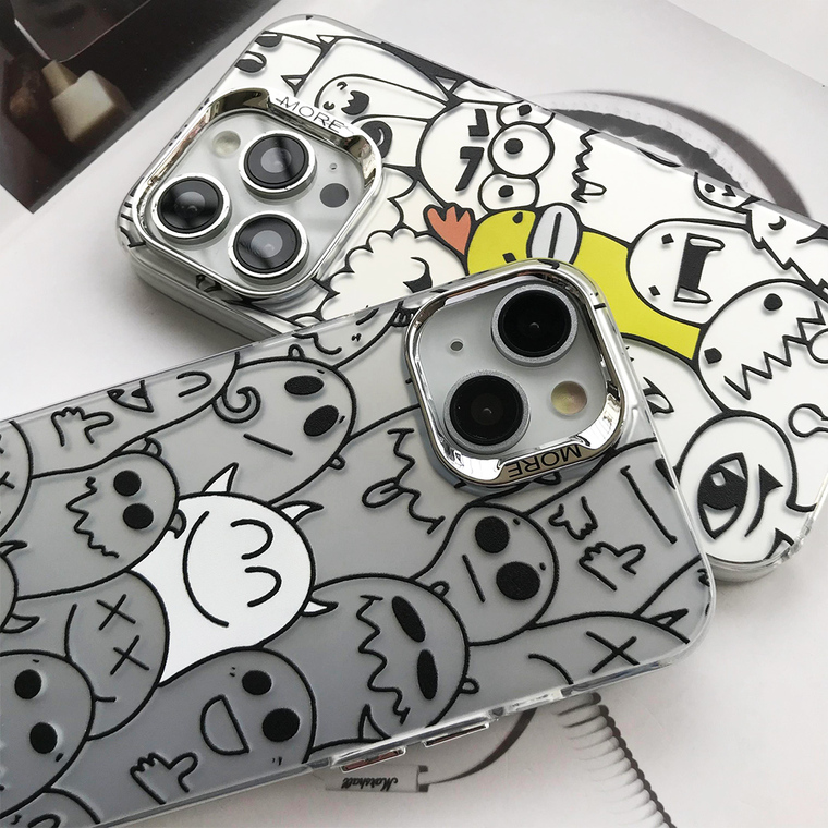 Funny Chicken In Crowd New Cartoon Silicone TPU 15, 14, 13, 12 iPhone Case