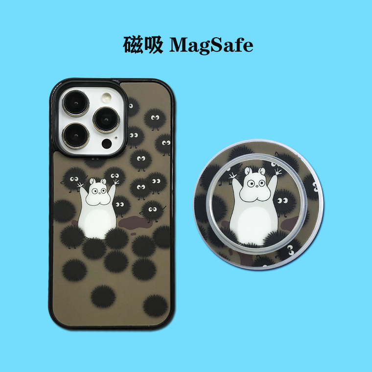 Moomin Cartoon New With Socket Grip Stand 15, 14, 13, 12 iPhone Case
