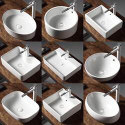 Countertop Basin Square Ceramic Wash Basin Single Basin Round Table Basin Household Basin Small Size Balcony Countertop Wash Basin Countertop Basin Square Ceramic Wash Basin Single Basin Round Table Basin Household Basin Small Size Balcony Countertop Wash Basin