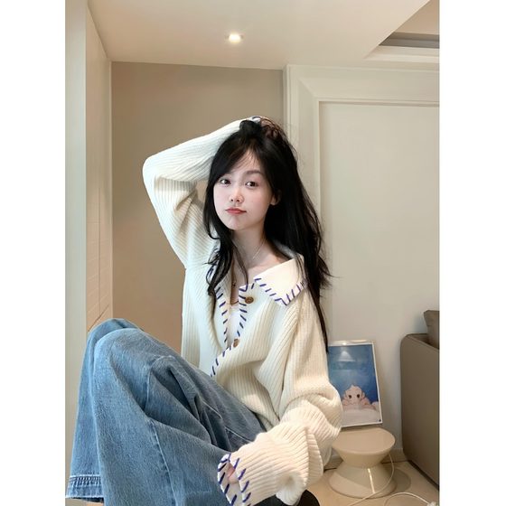 Lazy and lazy style sweater for autumn and winter women's small person contrasting color loose thick Korean knitted cardigan jacket top
Lazy and lazy style sweater for autumn and winter women's small person contrasting color loose thick Korean knitted cardigan jacket top