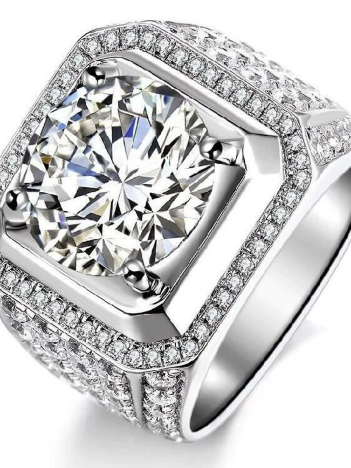 再入荷 モアサナイト 5ct リング 【14号】人工ダイヤ リング プラチナ 楽天市場】モアサナイト プラチナ（サイズ（指輪）14号）の通販