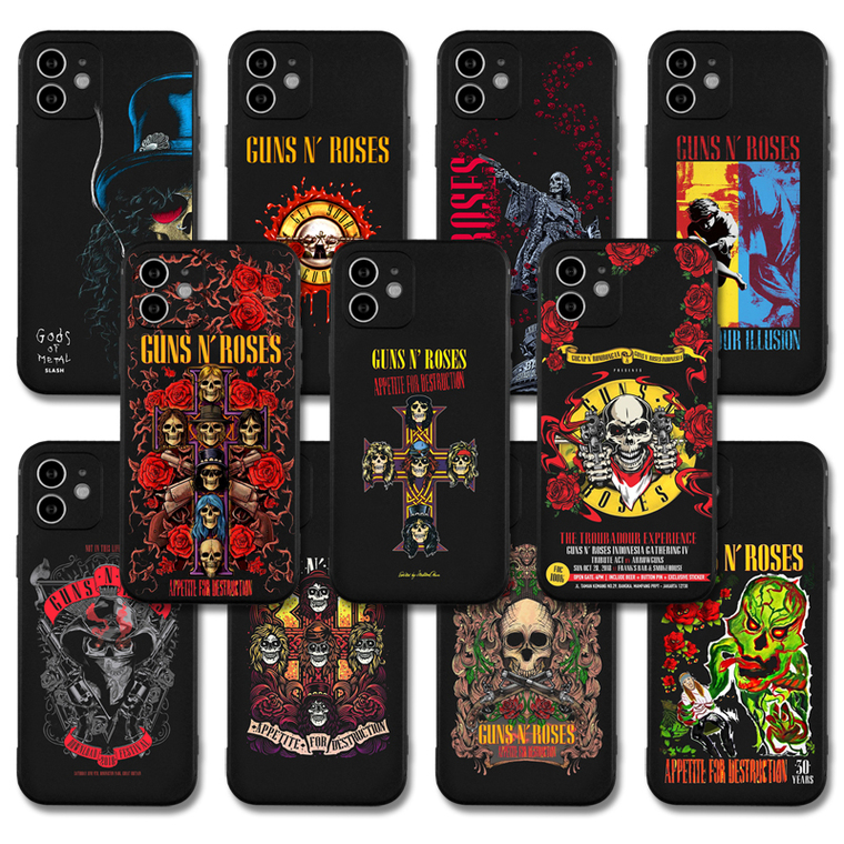 Guns And Roses New Metal Band Illustration 15, 14, 13, 12, 11 iPhone Case