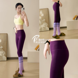 Blue Xiaoke Purple Yoga Pants for Women, Fitness Pants with a Bare-Feel, No Embarrassing Lines, Pockets, Tight-Fitting for Running Blue Xiaoke Purple Yoga Pants for Women, Fitness Pants with a Bare-Feel, No Embarrassing Lines, Pockets, Tight-Fitting for Running