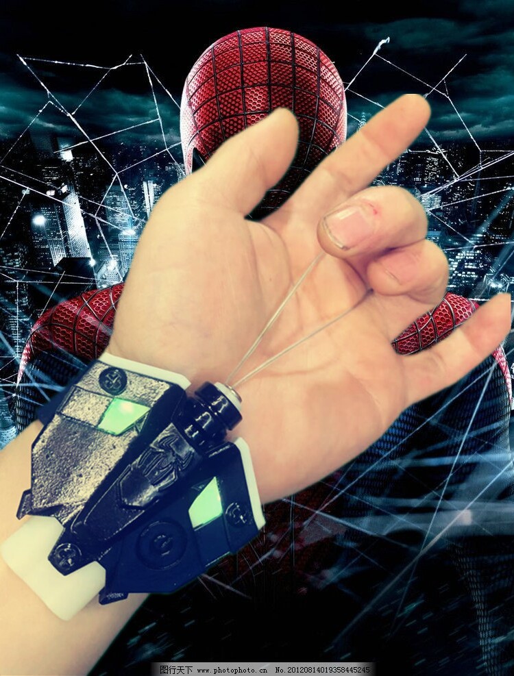 アメイジング・スパイダーマン 糸発射可能＆壁にくっつく ウェブ